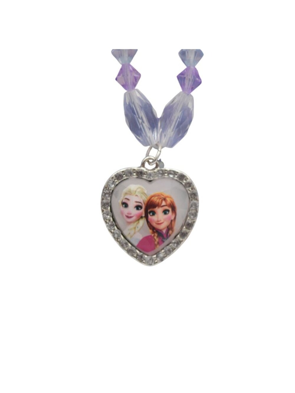 Disney Frozen Elsa Anna Jewelry Set Necklace Earrings Ring Heart Charm Beads NEW - Picture 4 of 4